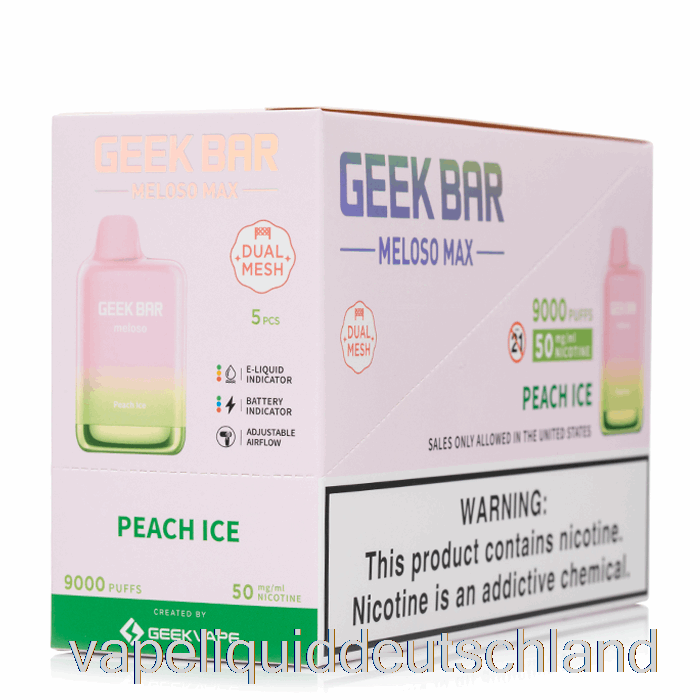 [5er-Pack] Geek Bar Meloso Max 9000 Einweg-Vape-Liquid